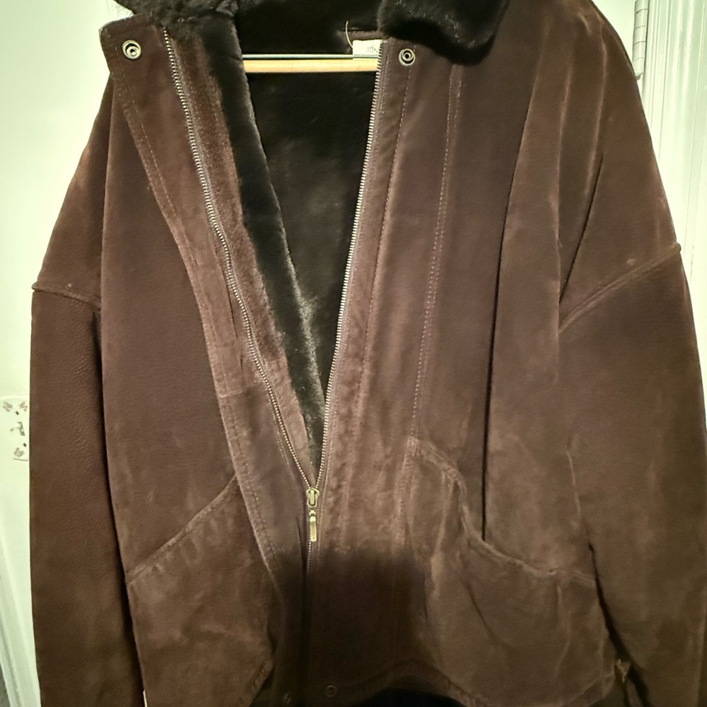 Jones New York Dark Brown Suede Jacket